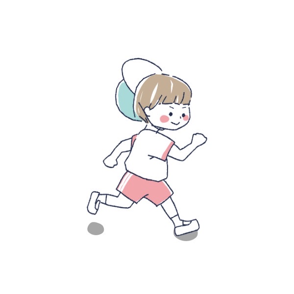 走っている女の子